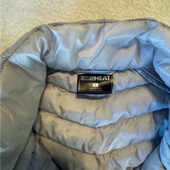 Women's 32 Degrees Silver Gray Puffer Jacket Large - Picture 2 of 5